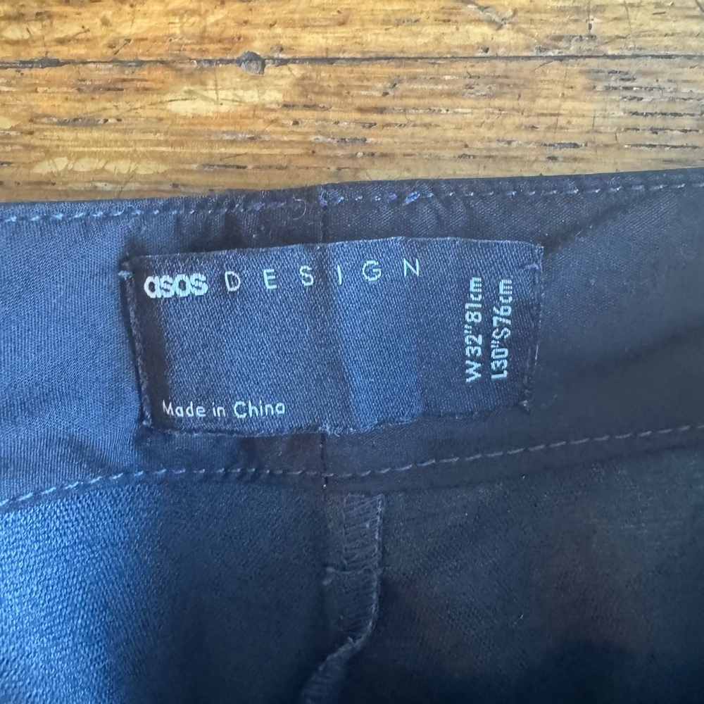 ASOS FAUX LEATHER SMART PANTS - Picture 8 of 9